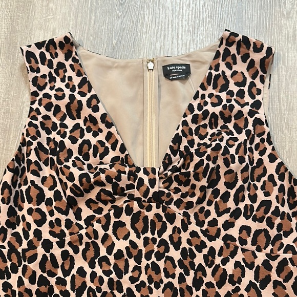 Kate Spade Women's Sz 14 Spotted Leopard Bow Knot Print Sleeveless Casual‎ Top - Picture 8 of 12
